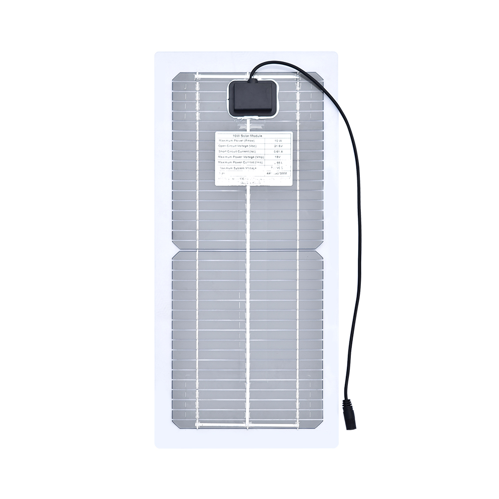 Transparent Semi-Flexible 10W Solar Panel Kit