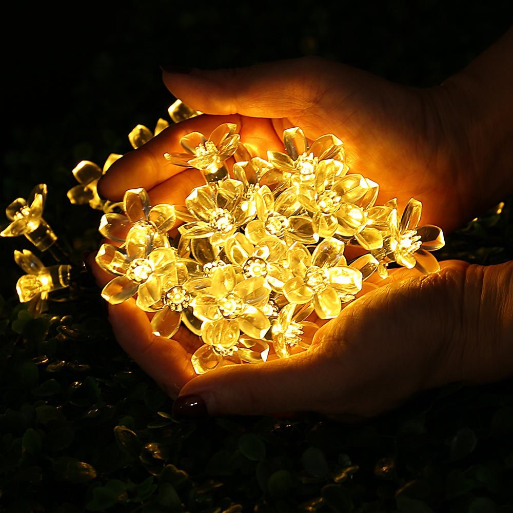 Flower Shaped Solar LED String Fairy Lights