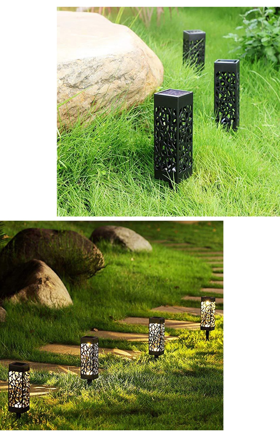 Modern Wedge Solar Plastic Lawn Lamp