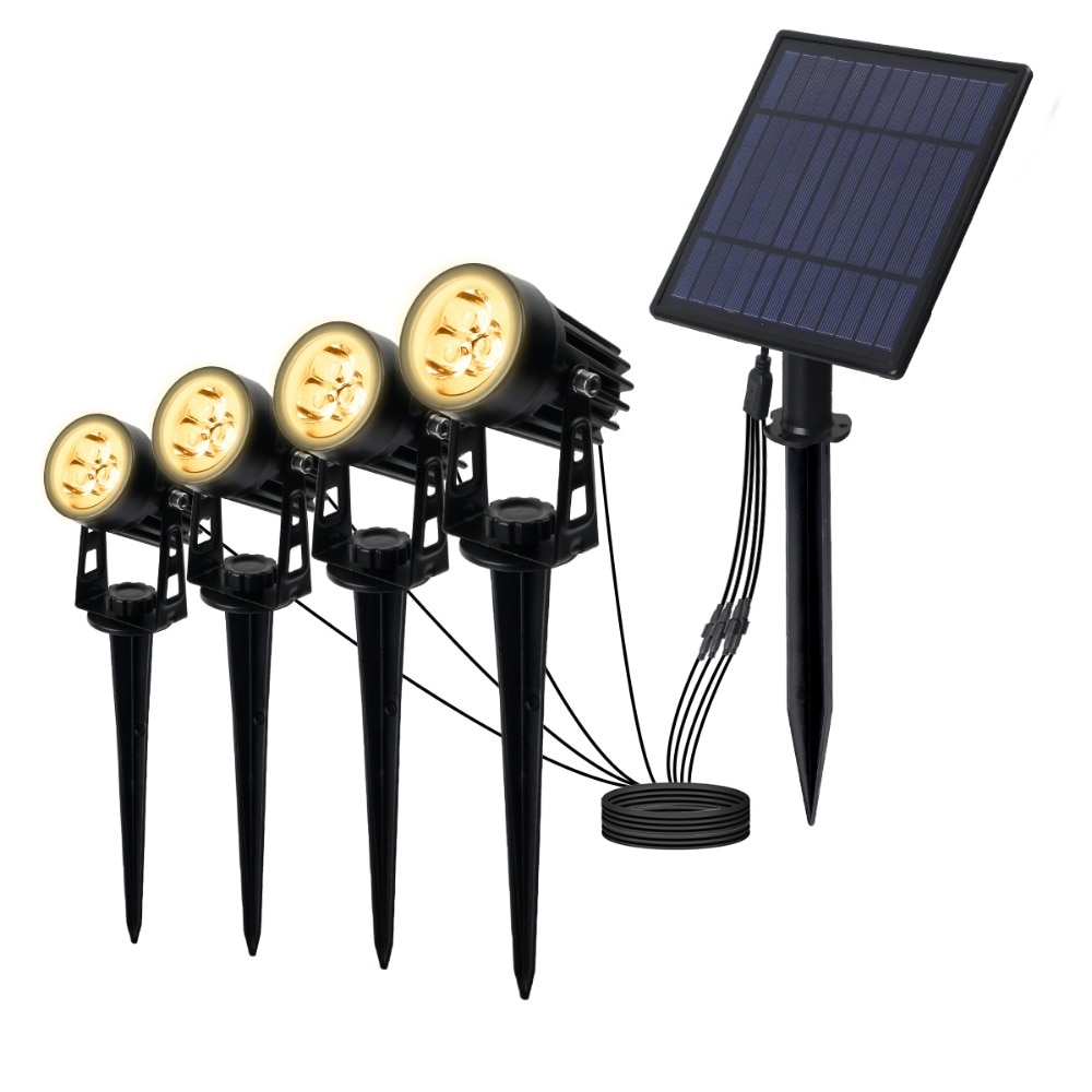 Waterproof Solar Garden Spotlights Set