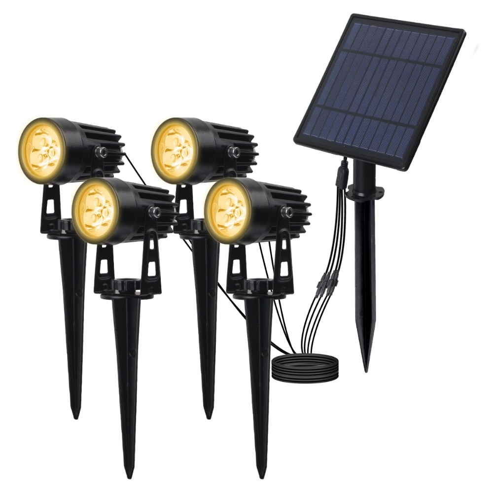 Waterproof Solar Garden Spotlights Set