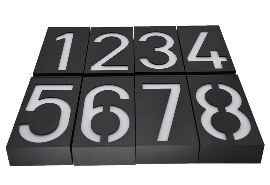 Luminous House Number Solar Energy Outdoor Wall Lamp