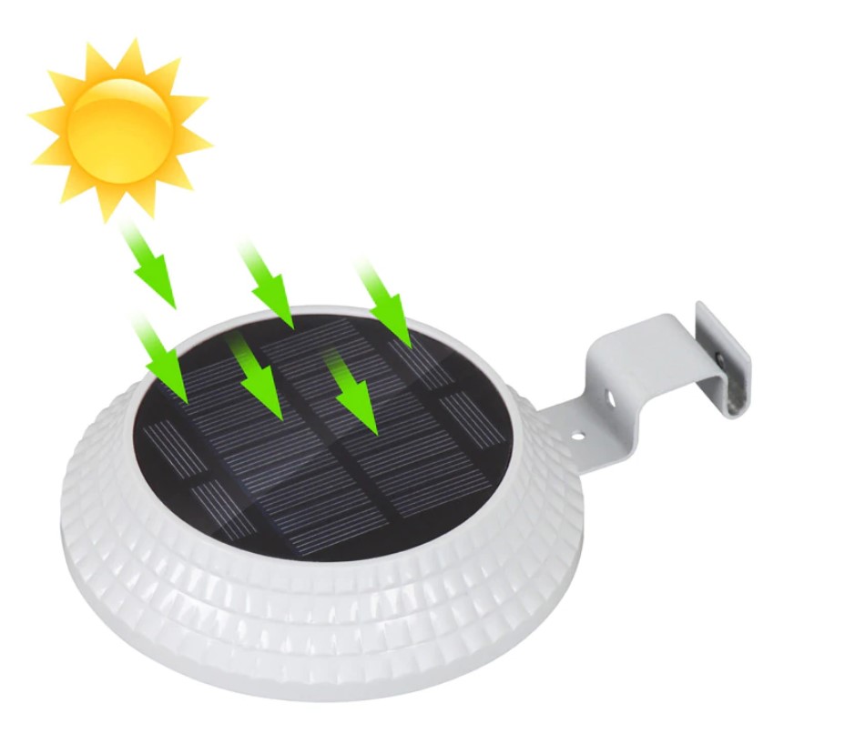Solid White Design Solar Power Outdoor Light