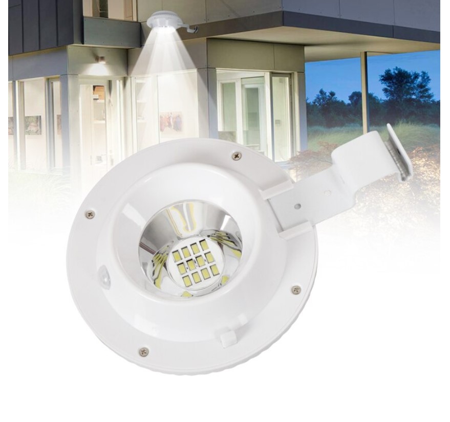 Solid White Design Solar Power Outdoor Light