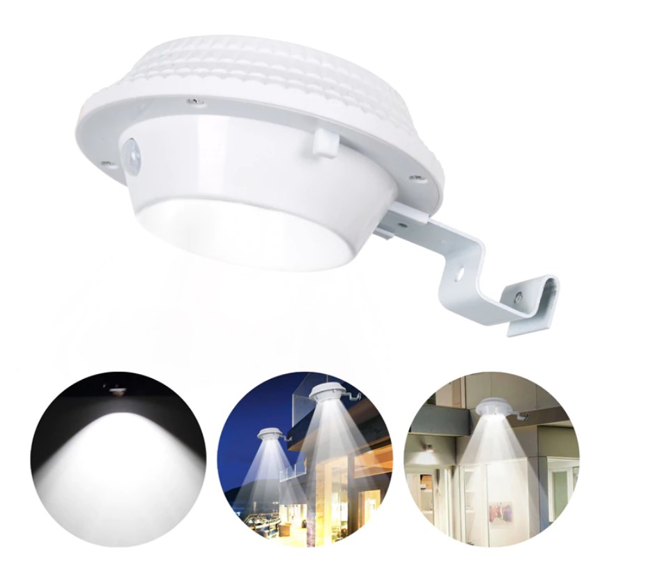 Solid White Design Solar Power Outdoor Light