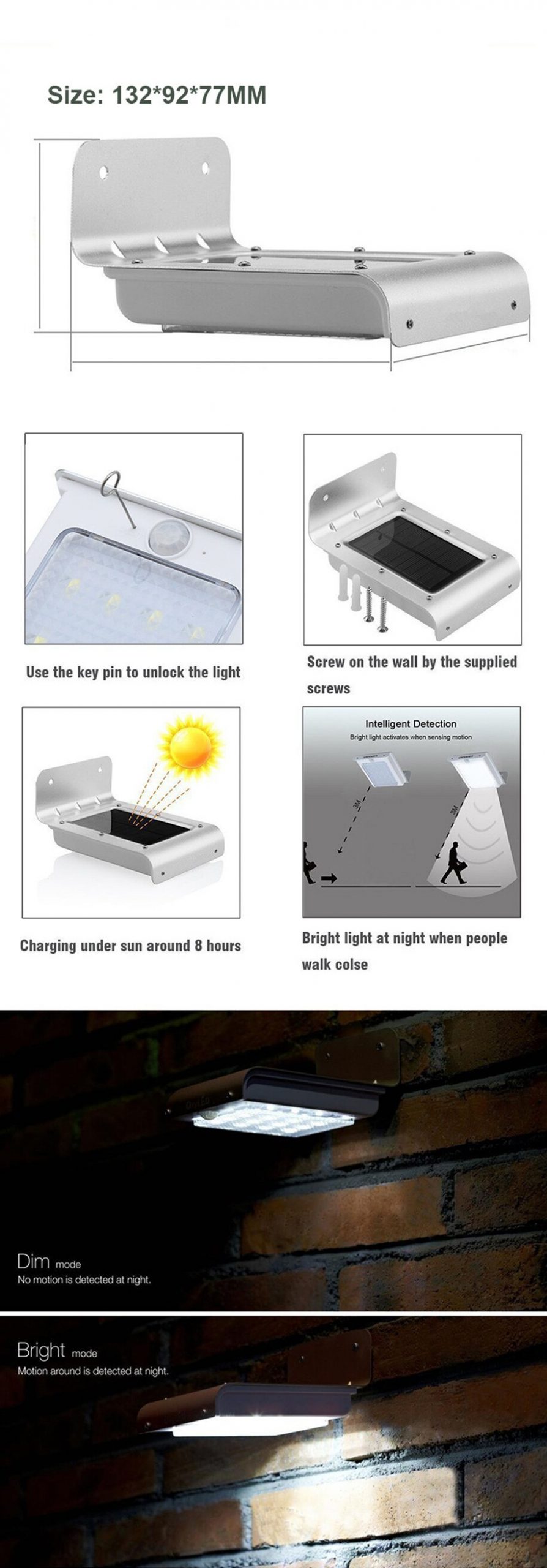 Outdoor LED Solar Light 2 pcs Set