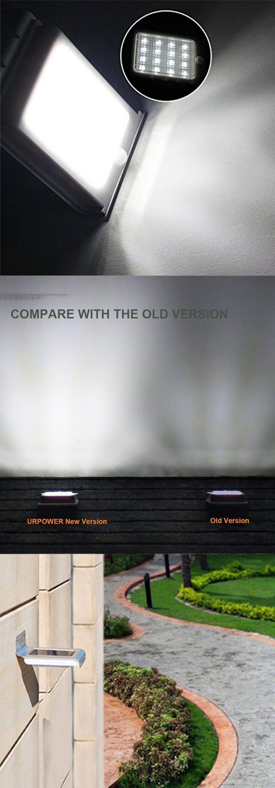 Outdoor LED Solar Light 2 pcs Set